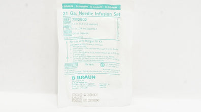 B.Braun 7M2802 21Ga Ndle Infusion Set 1.8inch x 11inch x 0.6mL Approx.
